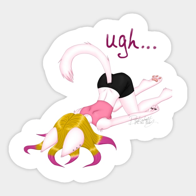 Ugh Sticker by BinkaKittyArtwork